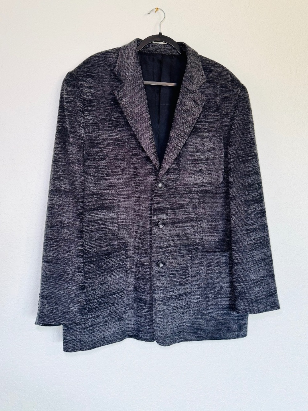 Axist Sport Coat Men's XL 48 Marled Knit Charcoal Gray Soft Smart Casual Preppy